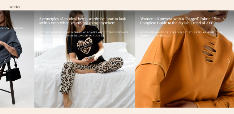 Article carousel for wholesale buyers