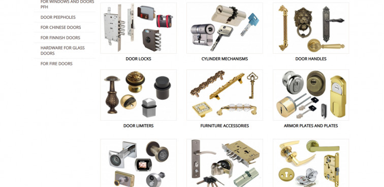 22 catalog sections as tiles